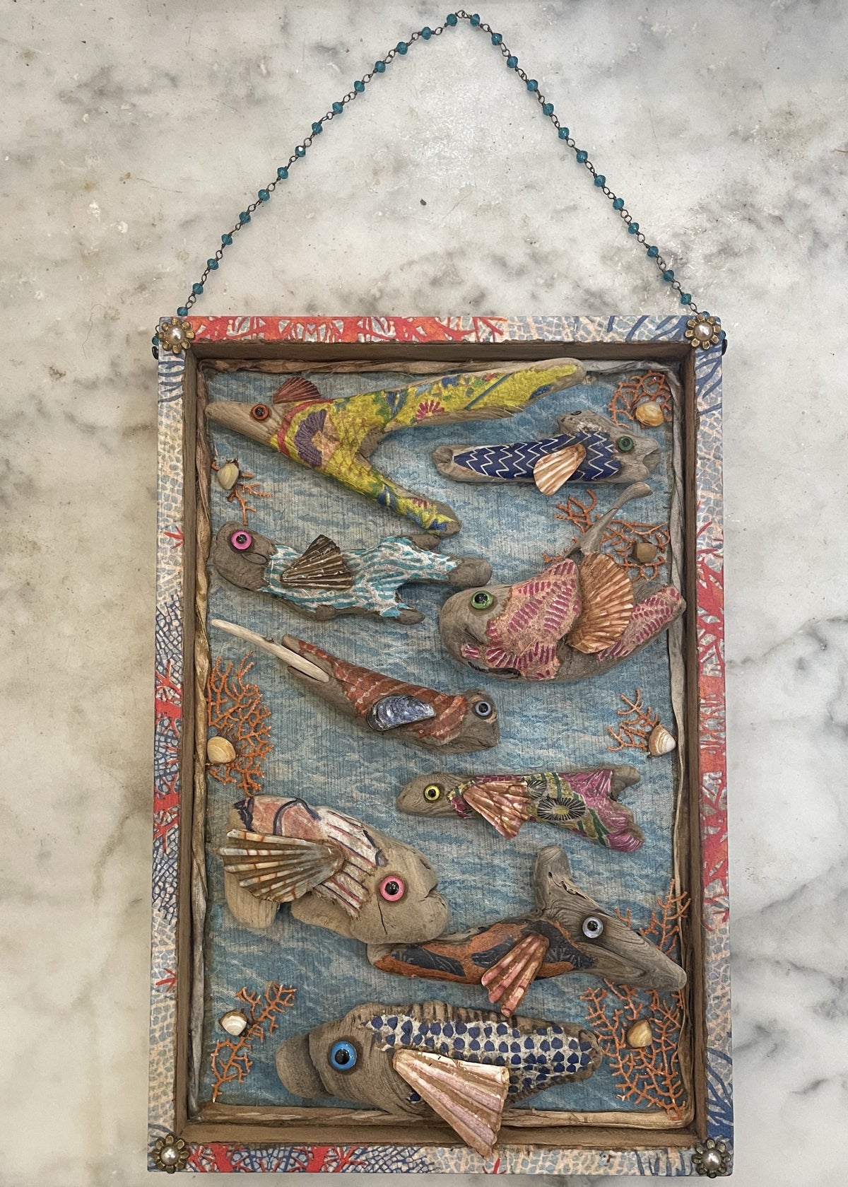 Wooden Fish Assemblage by  Nancy Nelson