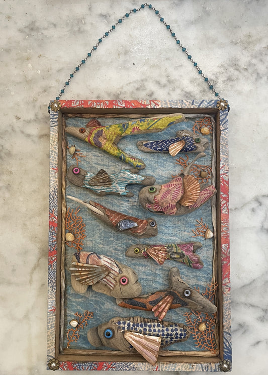 Wooden Fish Assemblage by  Nancy Nelson