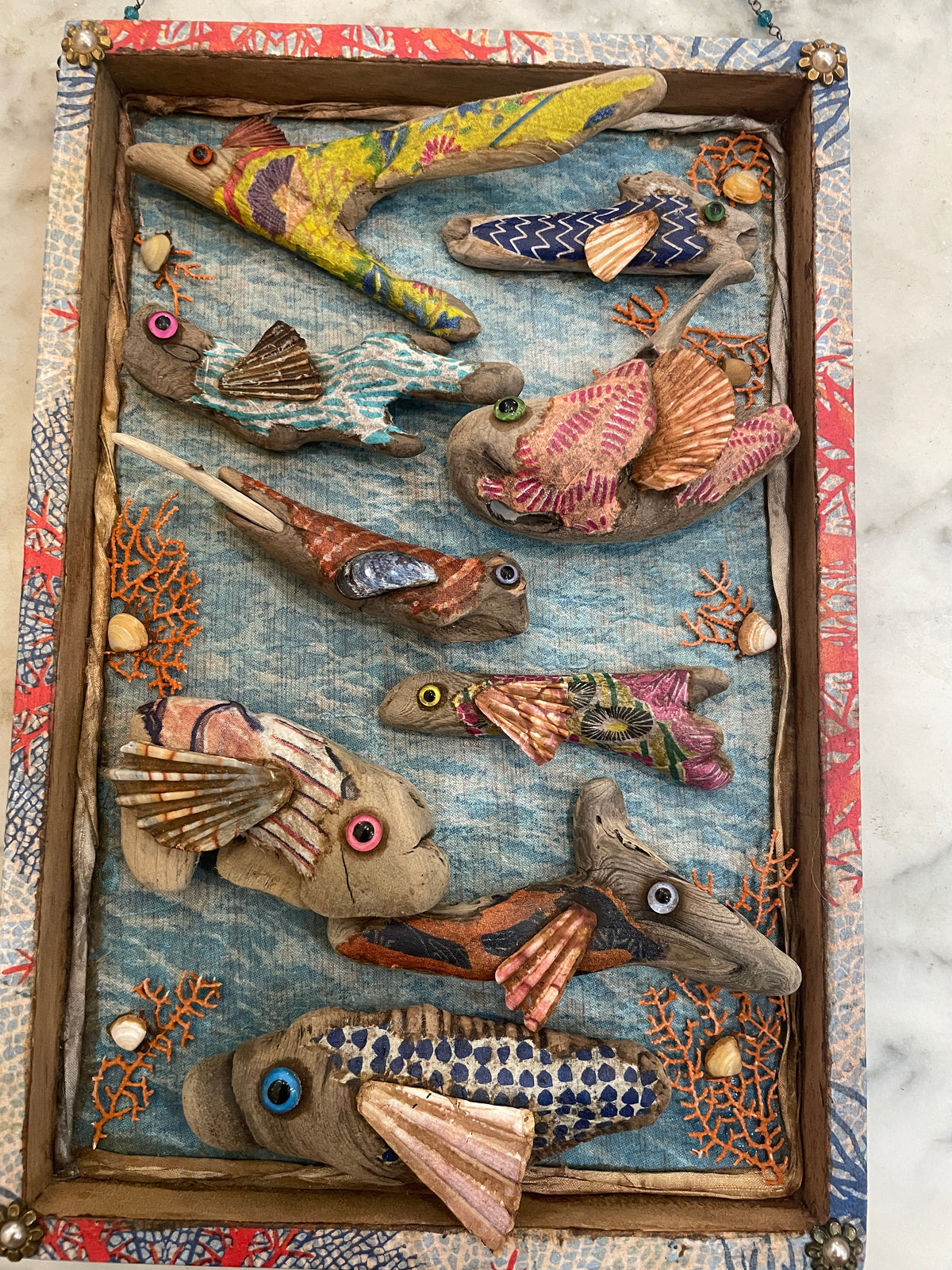 Wooden Fish Assemblage by  Nancy Nelson