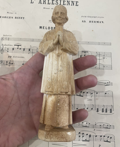 Rare Antique French St John Vianney Plaster Statue Signed Pieraccini c1920