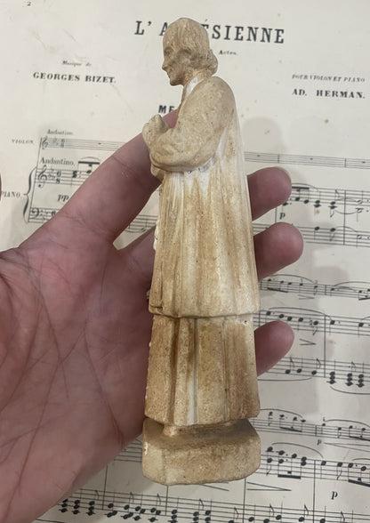 Rare Antique French St John Vianney Plaster Statue Signed Pieraccini c1920