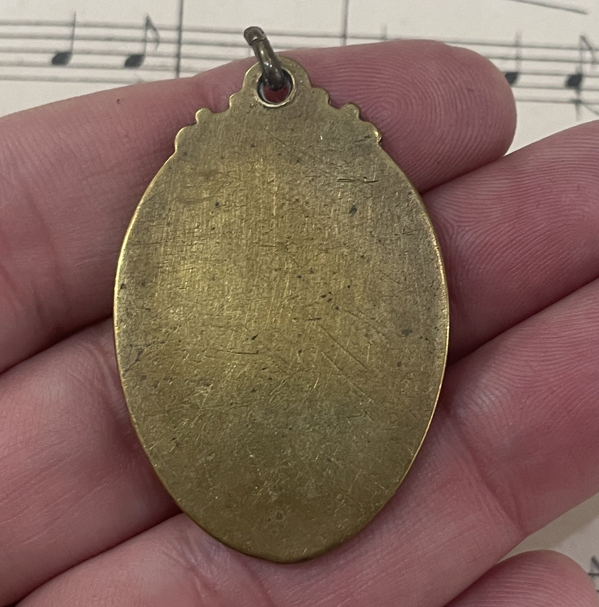 Rare Large Antique French Joan of Arc Religious Medal c1920
