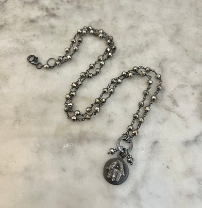 Diamond Hamsa necklace