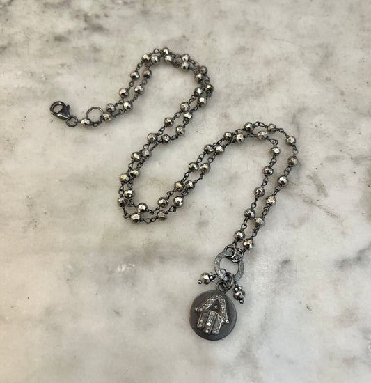 Diamond Hamsa necklace