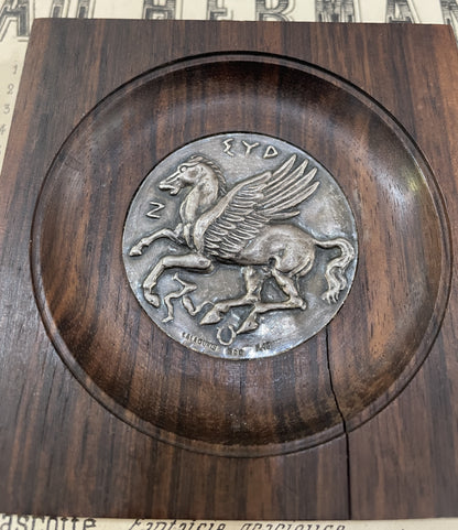 Rare Vintage Greek Sterling Silver Framed Pegasus Signed Lalaounis