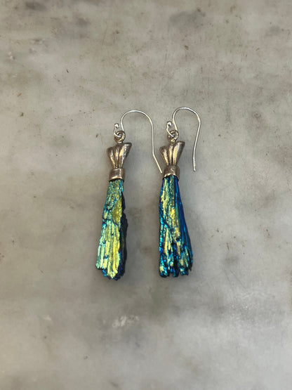 Peacock Ore sterling earrings