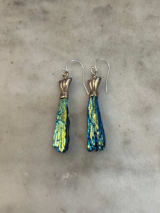 Peacock Ore sterling earrings