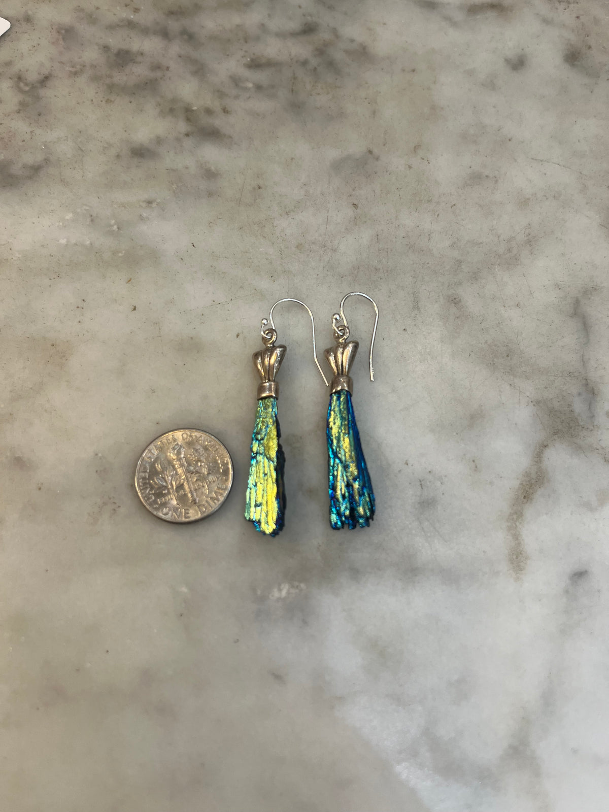Peacock Ore sterling earrings