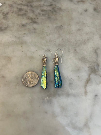 Peacock Ore sterling earrings