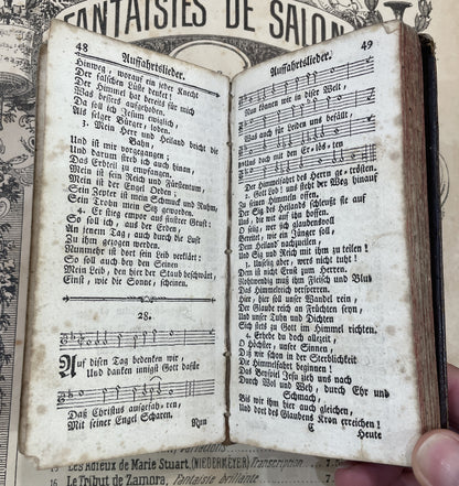 Rare Antique German Prayer Book Music Angel c1766