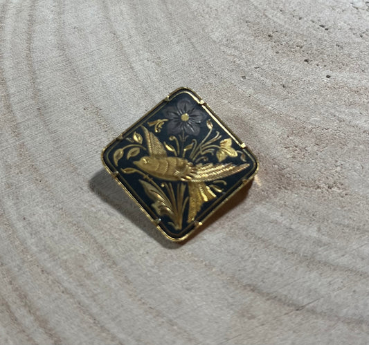 Vintage Toledo Gold Bird Pin
