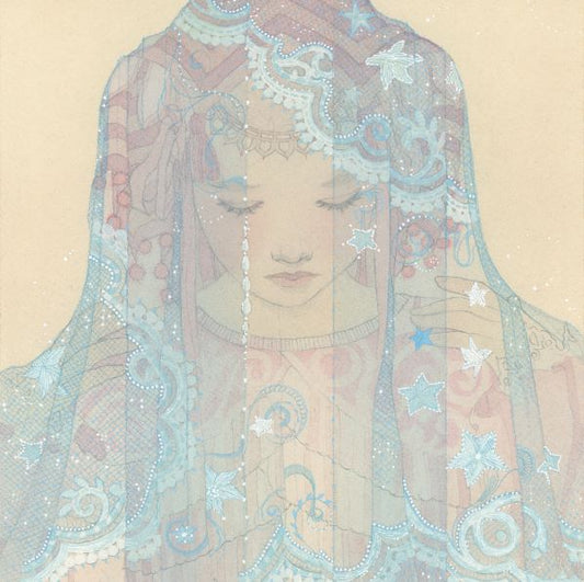 Starry Veil - Watercolor Original Painting by Ellie Hoffman