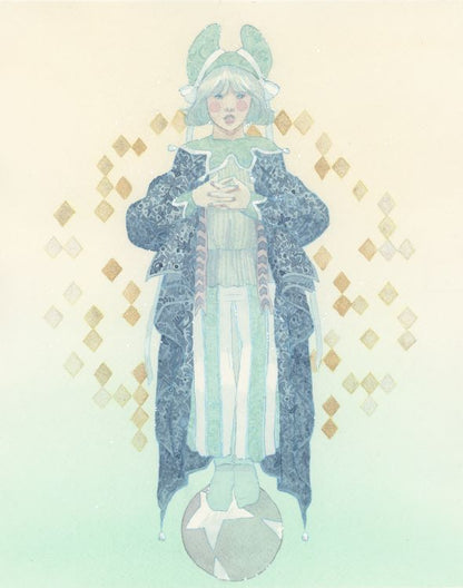 Balancer - Watercolor Original Painting by Ellie Hoffman