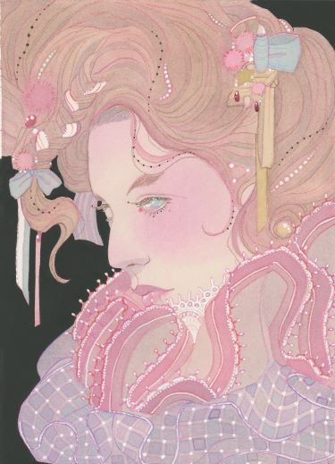 Ruffles 2 - Watercolor Original Painting by Ellie Hoffman