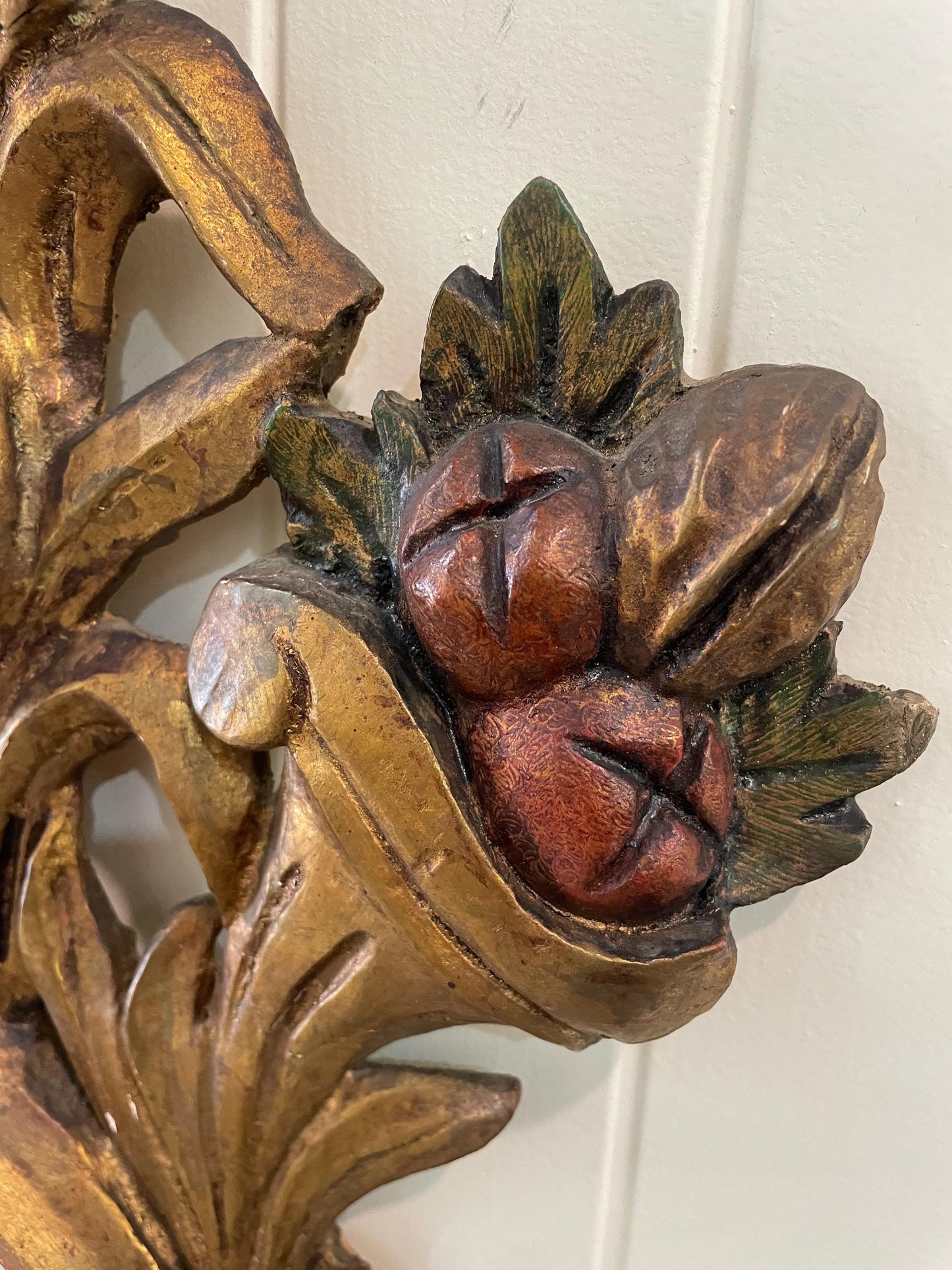 RARE Large Antique Italian Wooden Witch Mirror c1860