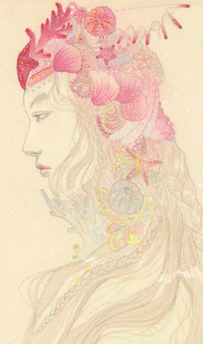 Red Shells - Watercolor Original Painting by Ellie Hoffman