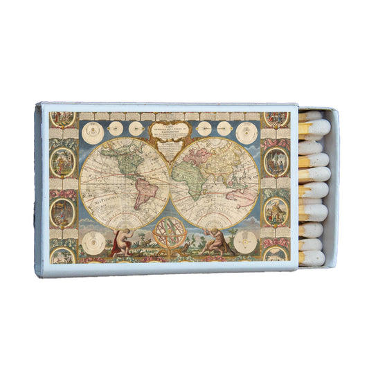 Matches • Vintage World Map • Home Decor for Candles