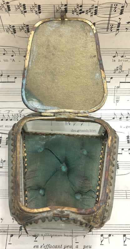 Antique French Souvenir Jewelry Box view of Wissembourg France c1900