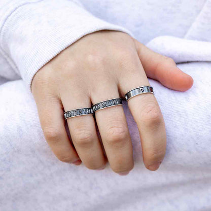 Sterling Silver Memento Mori Ring: Size 8