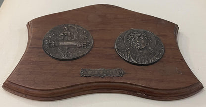 Rare Antique French Religious Plaque Holy Blood Jesus c1920