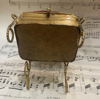 Rare Antique French Jewelry Box Prie-Dieu with Mirror c1900