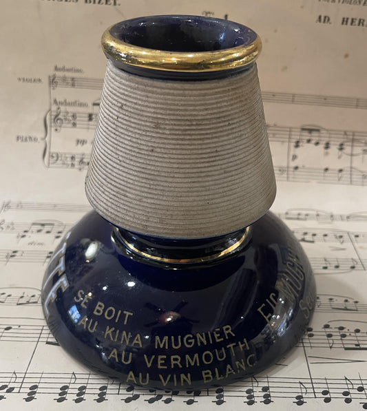 Antique French Advertising Match Striker Holder La Cherrette Ceramic Porcelain c1920