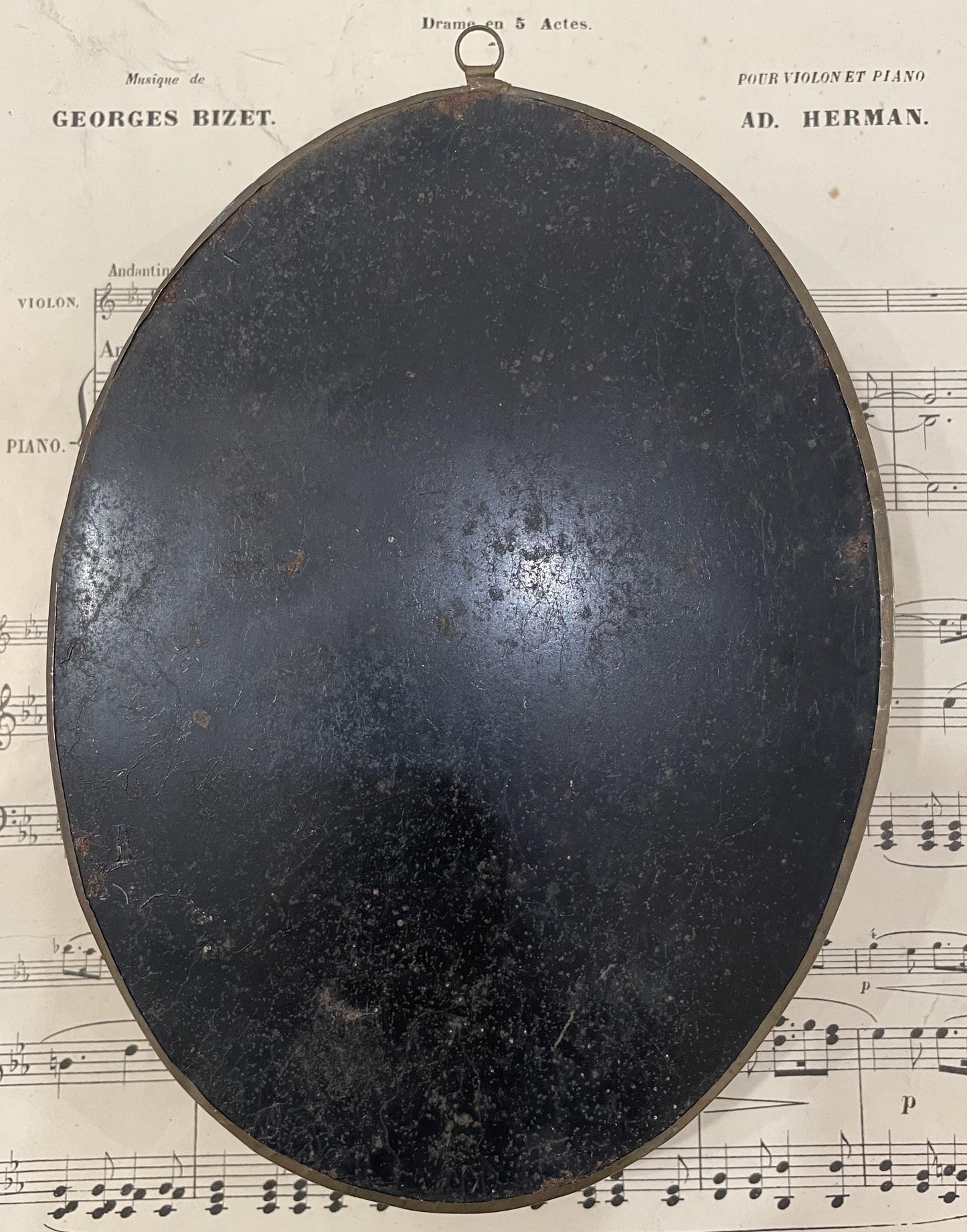 Large Antique French Reliquary / Ex Voto Sacred Heart under Domed Glass c1880