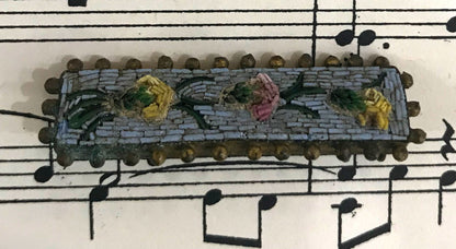 Antique Italian Micromosaic Micro Mosaic Millefiori Brooch c1900