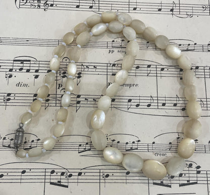 Antique French Mother of Pearl Necklace c1900