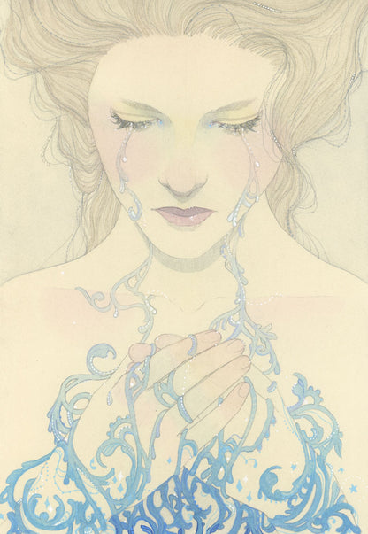 Blue Tears - Watercolor Original Painting