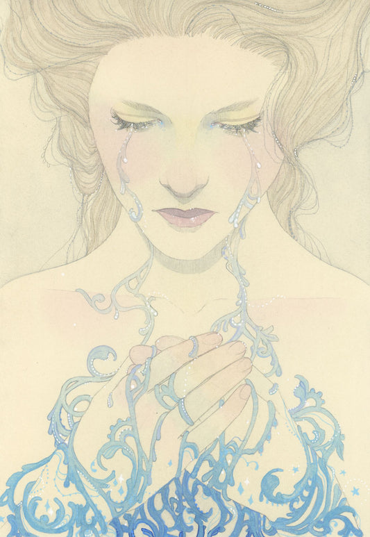 Blue Tears - Watercolor Original Painting