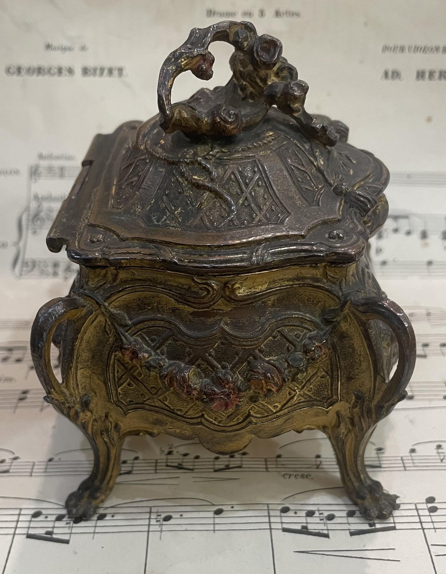 Antique French Furniture Jewelry Box c1900