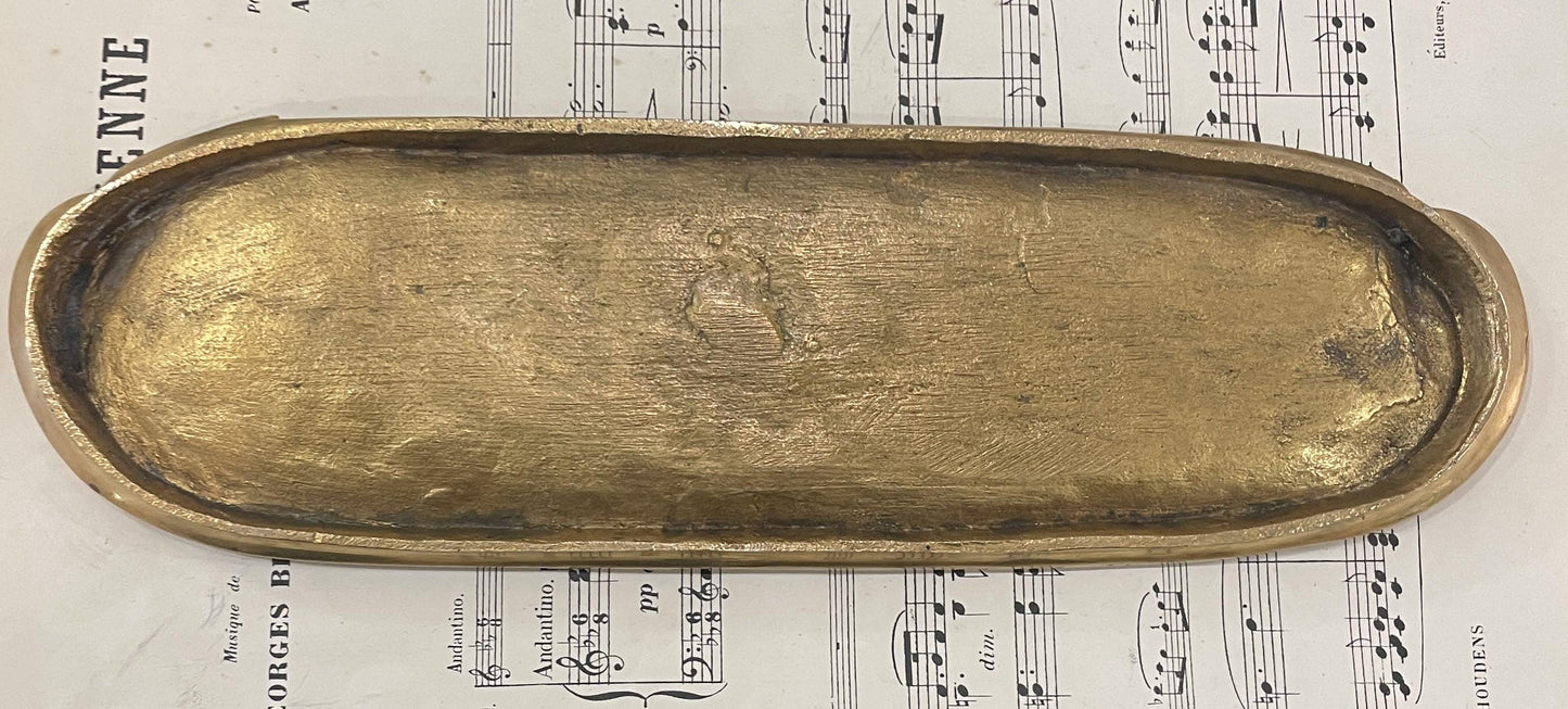 Rare Large Antique French Art Nouveau Bronze Tray Signed Cassonnet c1900