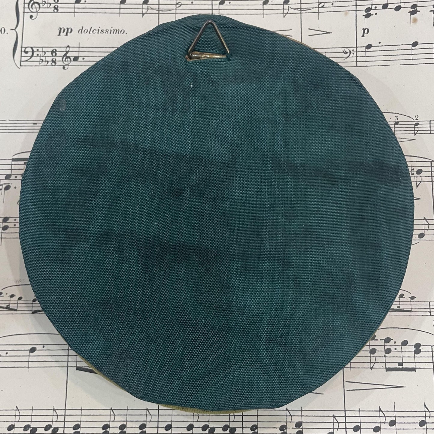 Antique French Miniature Portrait Agnolo Doni Velvet Domed Glass Signed Hil c1900