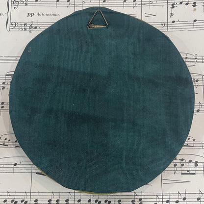 Antique French Miniature Portrait Agnolo Doni Velvet Domed Glass Signed Hil c1900