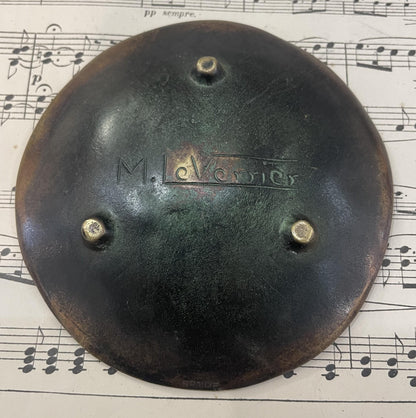 Antique French Max Le Verrier Bronze Tray God c1940