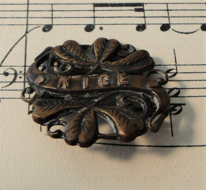 Antique French Nice, France with Mistletoe Pin / Brooch c1920