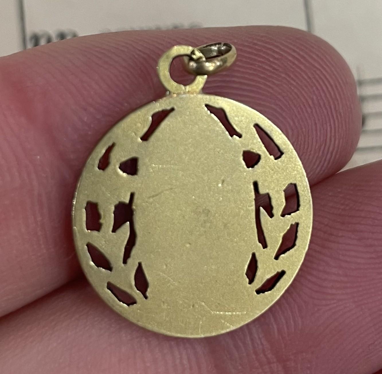 Antique French Gold-Filled First Communion Chalice Religious Medal c1900