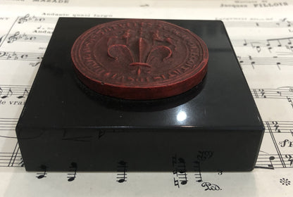 Rare Vintage Fleur de Lys from the Louvres Museum Souvenir Shop Paperweight c1960