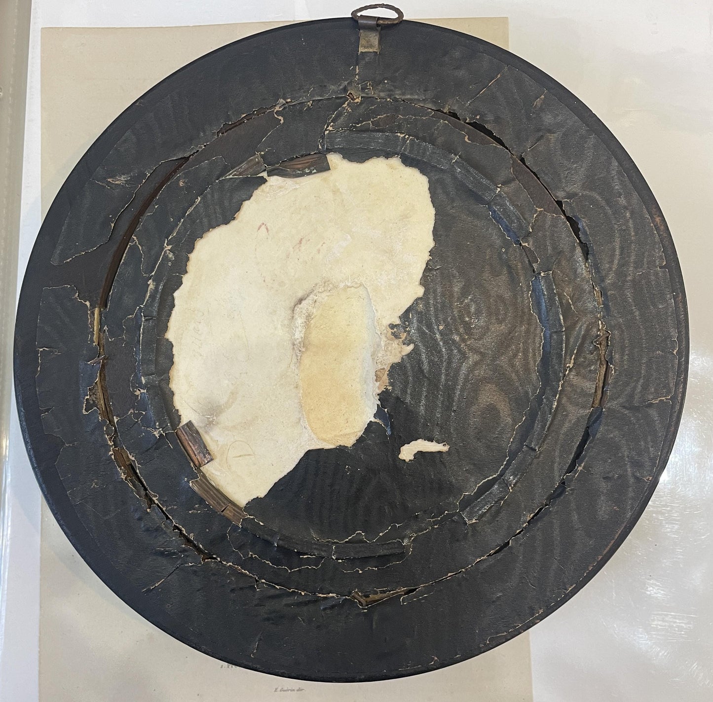 Rare Large French Antique Carved Plaster Jesus Signed Wall Icon c1854