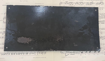 Rare Large Vintage Bulgarian Blue Enameled Factory Sign Plaque c1960's