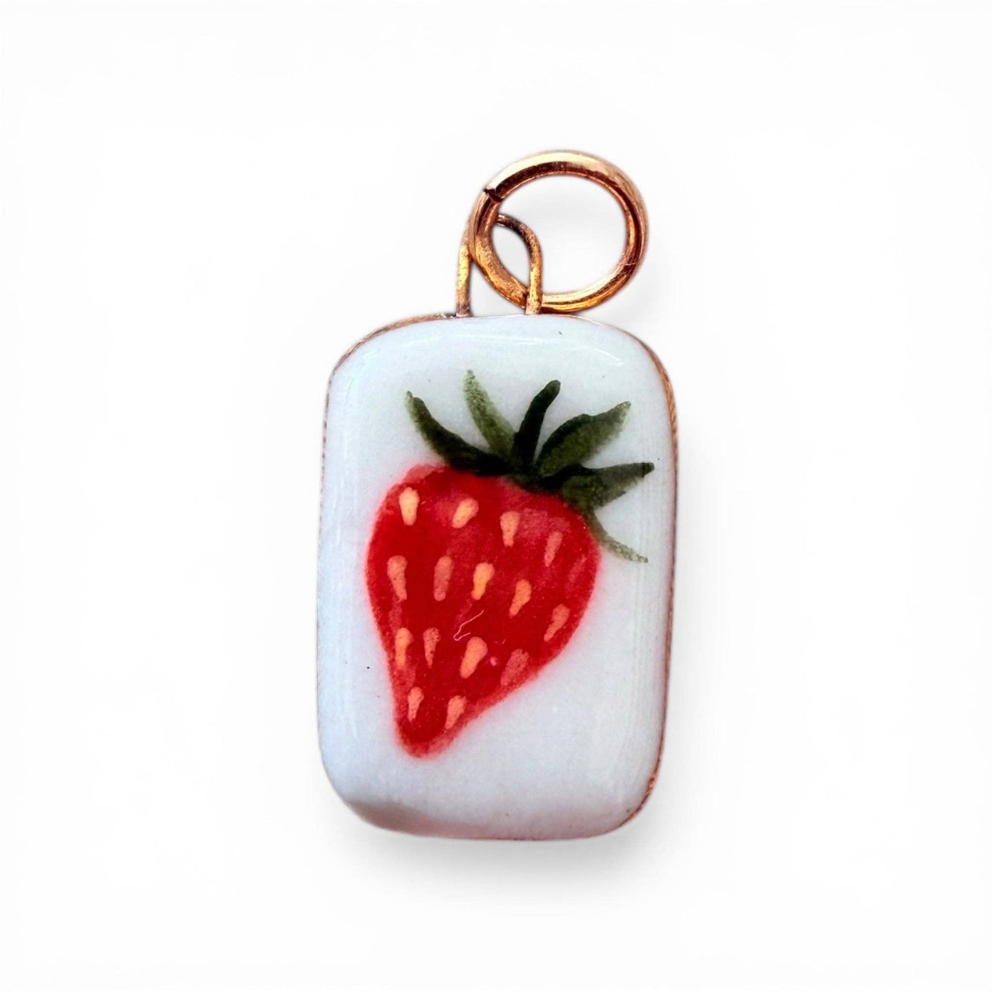 Strawberry Charm: Gold Luster / Medium Rectangle