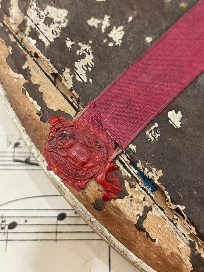 Rare Large Antique French Reliquary Jerusalem Path of the Cross Jesus Seals c1880