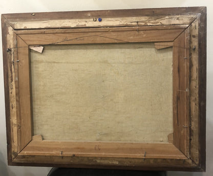 Antique Dutch Netherlands Oil on Canvas Marine Boats Signed J. Jensen c1931