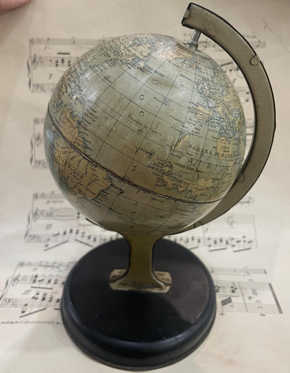 Rare Antique French Tin Globe c1920