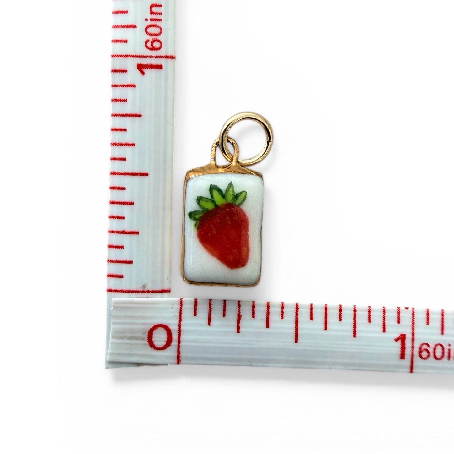 Strawberry Charm: Gold Luster / Medium Rectangle