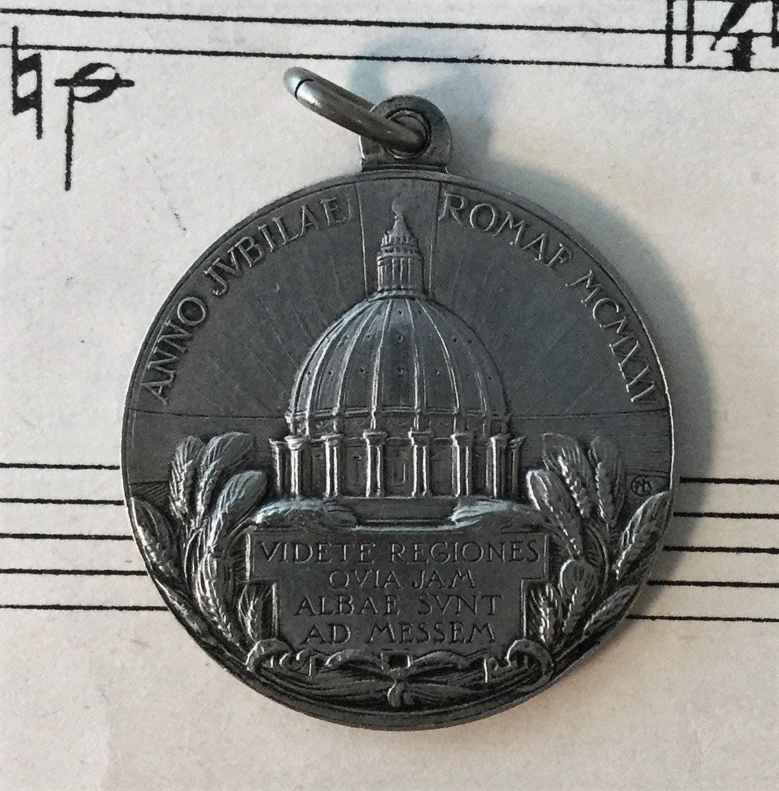 Large Antique Italian Pope Pius XI Religious Medal c1925