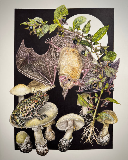 Pick Your Poison - Gouache and Ink on Watercolor Paper Original Painting